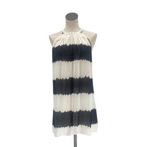 A.L.C. 100% Silk $220 Retail Black and White Halter Neckline Mini-Dress
